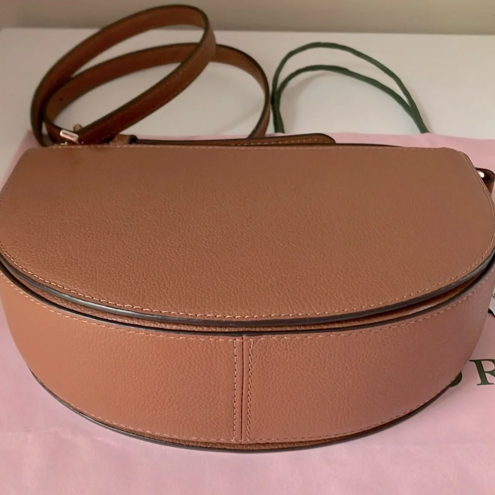 ❌SOLD ❌♠️ Kate Spade Luna Crescent Flap Crossbody Bag Leather Warm Gingerbread - Picture 7 of 13